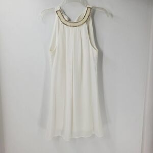 EMERALD SUNDAE womens S white pull over cocktail dress